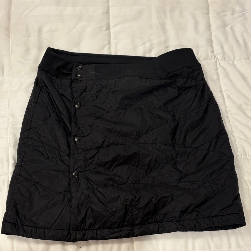 L.L. Bean Black Quilted Mini Skirt